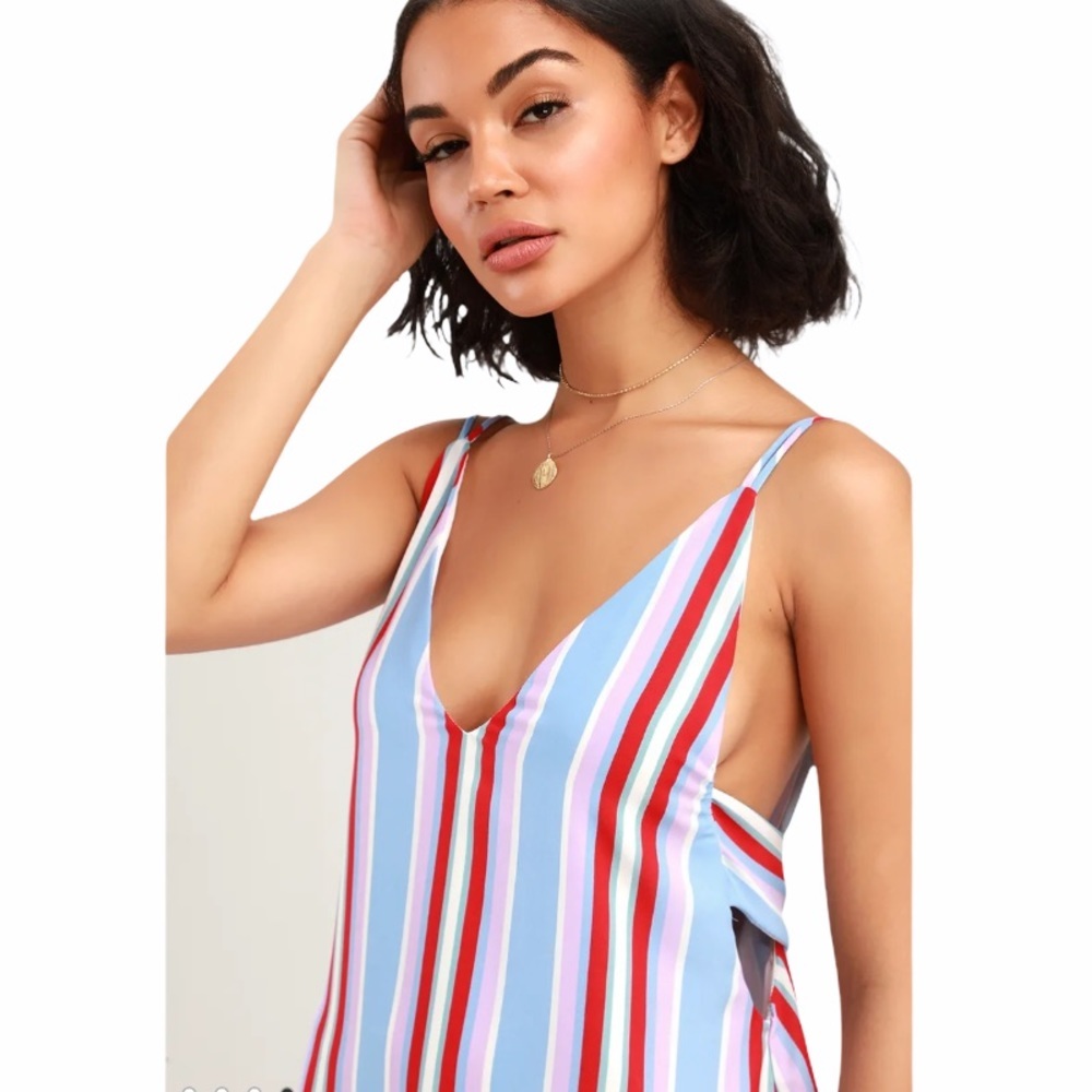 Lulu’s Set Sail Multi Striped Mini Dress - Picture 4 of 12